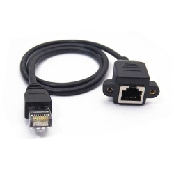 RJ45 1m Panel Tipi Ethernet Uzatma Kablosu 