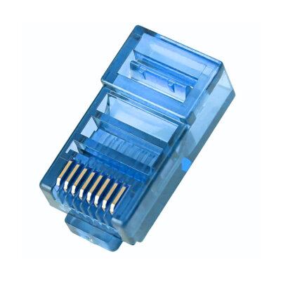 RJ45 Cat5 Cat6 8P8C Erkek Soket - Mavi - 1
