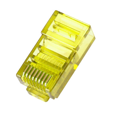 RJ45 Cat5 Cat6 8P8C Erkek Soket - Sarı - 1