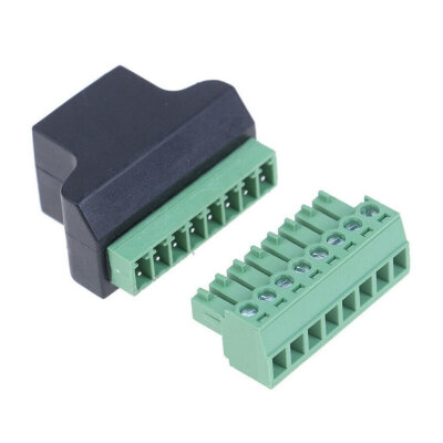 RJ45 Dişi 8 Pin Vidalı Terminal Dönüştürücü Adaptör - 2