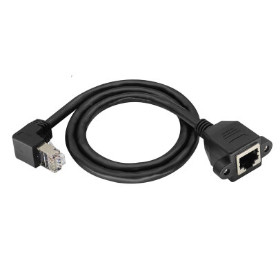 RJ45 Downward Angled Panel Type Ethernet Extension Cable - 50cm - 1