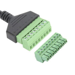 RJ45 Erkek - 8 Pin Vidalı Terminal Dönüştürücü Kablo - 30cm - 2