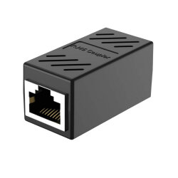 RJ45 Female-to-Female Interconnect Connector - Black