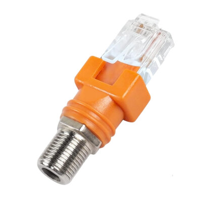 RJ45 Male to F Female Converter Connector - 1