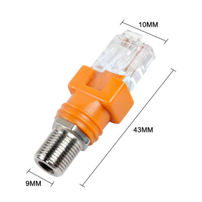 RJ45 Male to F Female Converter Connector - 3