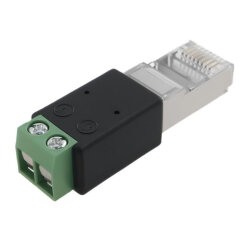 RJ45 Male to RS485 2-Pin Screw Adapter A=PIN4 B=PIN5 
