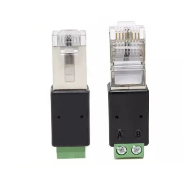 RJ45 Male to RS485 2-Pin Screw Adapter A=PIN4 B=PIN5 - 2