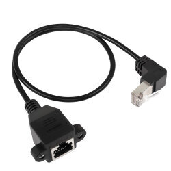 RJ45 Yukarı Açılı Panel Tipi Ethernet Uzatma Kablosu - 50cm - 1