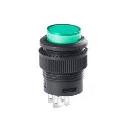 RL16-503B 16MM Plastic Momentary Push Button Green