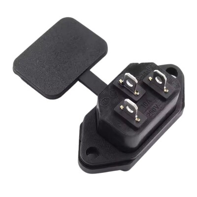 Silikon Kapaklı Erkek Power Soketi Üçlü Kulaklı - 2