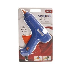 Silikon Tabancası Anahtarlı 60W - Mavi - Motorobit