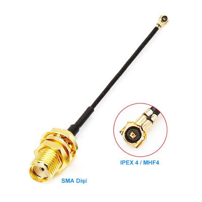 SMA - IPEX 4 Converter Cable Gray - 15cm - 1