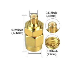 SMA Male - MCX-JJ Male Coaxial Connector - 2