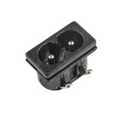 SO-222 C8 Male Power Socket 22x12mm - 1