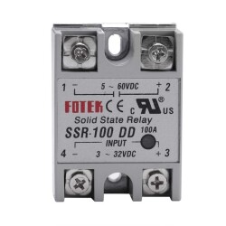 SSR-100DD Solid State Röle 100A - 3-32VDC Giriş 5-60VDC Çıkış 