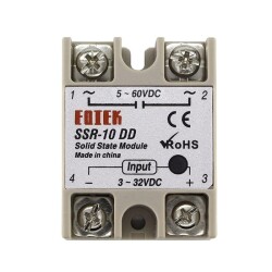 SSR-10DD Solid State Röle 10A - 3-32VDC Giriş 5-60VDC Çıkış 