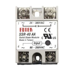 SSR-40AA Solid State Röle 40A - 80-250VAC Giriş 24-380VAC Çıkış