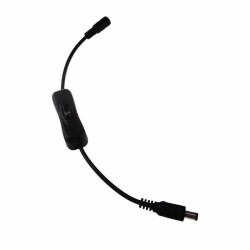 Switched DC Adapter Extension Cable -Black - 2