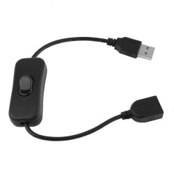Switched USB Extension Cable (Female-Male) - 30cm
