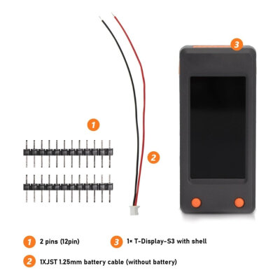 T-Display S3 ESP32-S3 1.9" ST7789 TFT Ekran Geliştirme Kartı - Gri Kutulu - 3