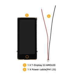 T-Display-S3 V1.0 AMOLED 1.91" Dokunmatik Ekran Geliştirme Kartı - Lehimli - 2