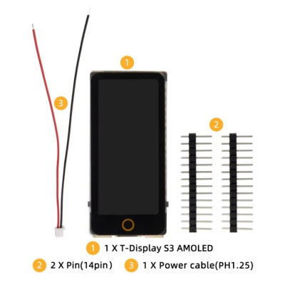 T-Display-S3 V1.0 AMOLED 1.91" Dokunmatik Ekran Geliştirme Kartı - Lehimsiz - 2
