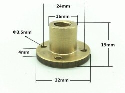 T10 Trapez Somun - Tek Başlangıçlı 10mm - 2