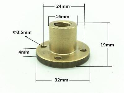 T10 Trapez Somun - Tek Başlangıçlı 10mm - 2