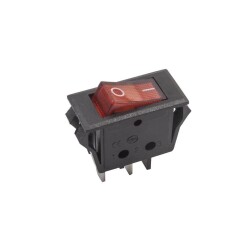 T85 Single Narrow Illuminated On/Off Switch - Red