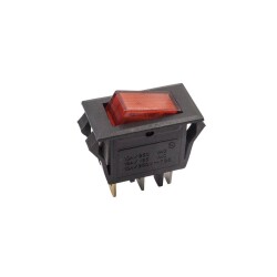 T85 Single Narrow Illuminated On/Off Switch - Red