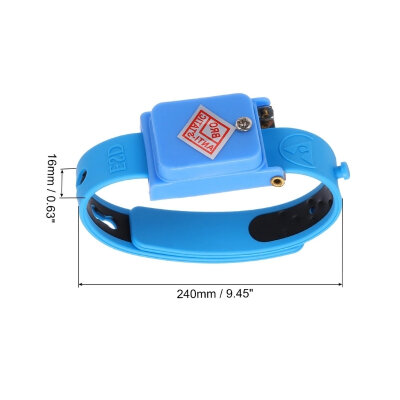 TA-001 Wireless Silicone Antistatic Wristband - Blue - 3