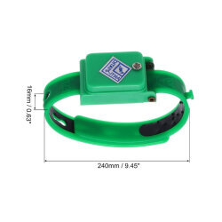 TA-001 Wireless Silicone Antistatic Wristband - Green - 3