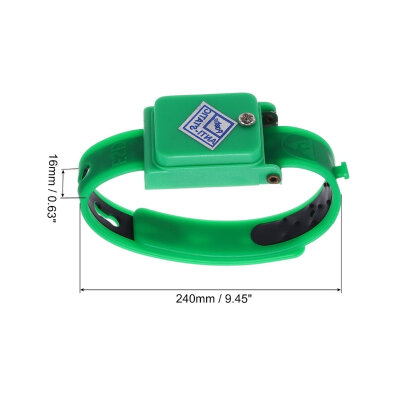 TA-001 Wireless Silicone Antistatic Wristband - Green - 3