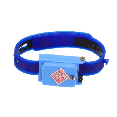 TA-001 Wireless Silicone Antistatic Wristband - Navy Blue - 1