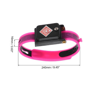 TA-001 Wireless Silicone Antistatic Wristband - Pink - 3