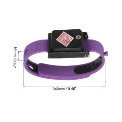 TA-001 Wireless Silicone Antistatic Wristband - Purple - 3
