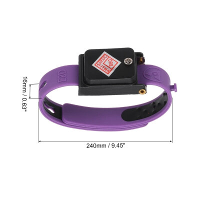 TA-001 Wireless Silicone Antistatic Wristband - Purple - 3