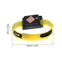 TA-001 Wireless Silicone Antistatic Wristband - Yellow - 2