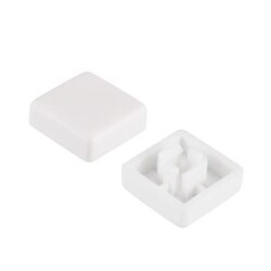 Tact Switch Cover Square White - Compatible with 10x10x5mm