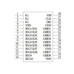 TM1638 SOP-28 SMD 7-Segment Display Integrated Circuit - 2