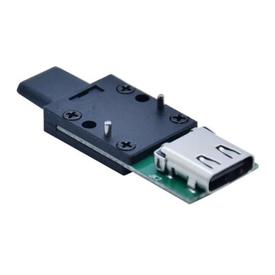 Type-C Female - Plastic Male Test Socket - Open Circuit - 1