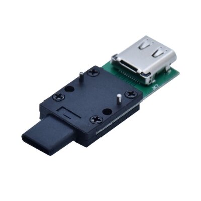 Type-C Female - Plastic Male Test Socket - Open Circuit - 2