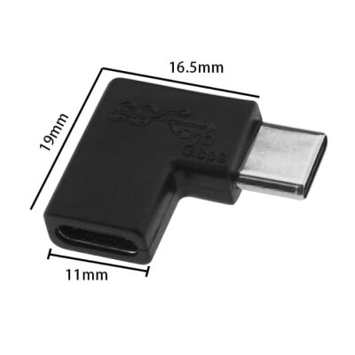 Type-C Female to Male Converter - 90 Degree Horizontal - 2