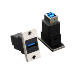USB 3.0 A Female - USB 3.0 B Female Panel Mount Connector - SUSB3.0-AB-C - 3