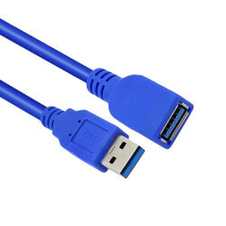 USB 3.0 Dişi-Erkek Mavi Uzatma Kablosu - 60cm
