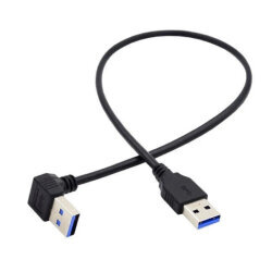 USB 3.0 Erkek-Erkek Yukarı Açılı Data ve Şarj Kablosu - 50cm - 2