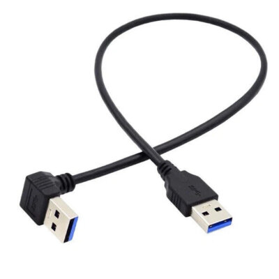 USB 3.0 Male-to-Male Downward Angled Data and Charging Cable - 50cm - 2