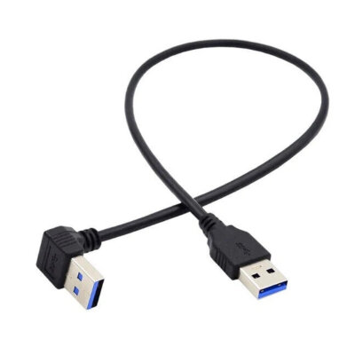 USB 3.0 Male-to-Male Upward Angled Data and Charging Cable - 50cm - 2