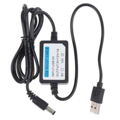 USB 5V - 12V 1A Voltaj Yükseltici Booster 1m - 1