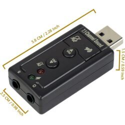 USB 7.1 Channel Headphone + Microphone Sound Card - 4